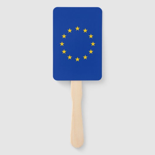 欧州連合(EU)国旗を持つハンドファンのセット ハンドファン (裏面)