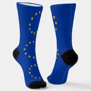欧州連合(EU)国旗を持つ女性用ソックス ソックス
