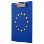 欧州連合(EU)国旗を持つ愛国的なクリップボード クリップボード (左)