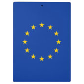 欧州連合(EU)国旗を持つ愛国的なクリップボード クリップボード (裏面)