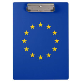 欧州連合(EU)国旗を持つ愛国的なクリップボード クリップボード