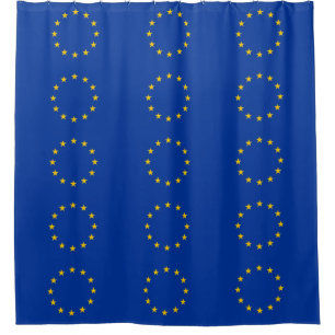 欧州連合(EU)国旗を掲げたシャワーカーテン シャワーカーテン