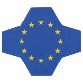 欧州連合(EU)国旗を掲げた愛国的なサッカーボール サッカーボール (フラット)