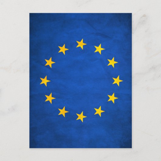 欧州連合(EU)国旗、EU国旗、欧州国旗 ポストカード (正面)