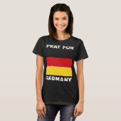欧州Iドイツ国旗Iで祈Gに戦争なし Tシャツ (正面フル)