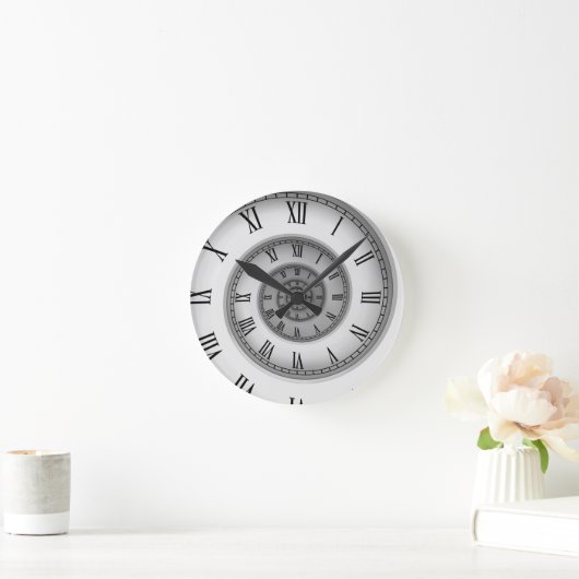 欧文緩和曲線121 ラウンド壁時計 (ホーム)