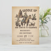 欧米のサドルを上げて誕生日パーティーに参加する 招待状 (スタンド正面)