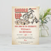 欧米のサドルを上げて誕生日パーティーに参加する 招待状 (スタンド正面)
