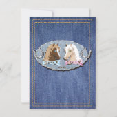 欧米の子馬または親孝行が赤ちゃんシャワーを明らかにする 招待状 (裏面)