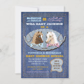 欧米の子馬または親孝行が赤ちゃんシャワーを明らかにする 招待状 (正面)