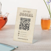 欧米のQRコード南部は私のソーシャルメディアをスキャンする 台座サイン (インサイチュ)