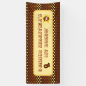 欧米をテーマとしたかわいいカウボーイ年齢1歳の誕生日 横断幕 (縦)