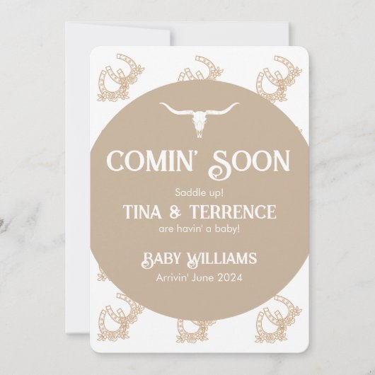 欧米をテーマにしたコミンの妊娠早期告知 セーブザデート (正面)