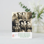 欧米人女性クリスマスグリーティング シーズンポストカード (スタンド正面)