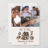 欧米初めてのクリスマスAs Mrs. and Mr. 5写真 シーズンカード (正面)