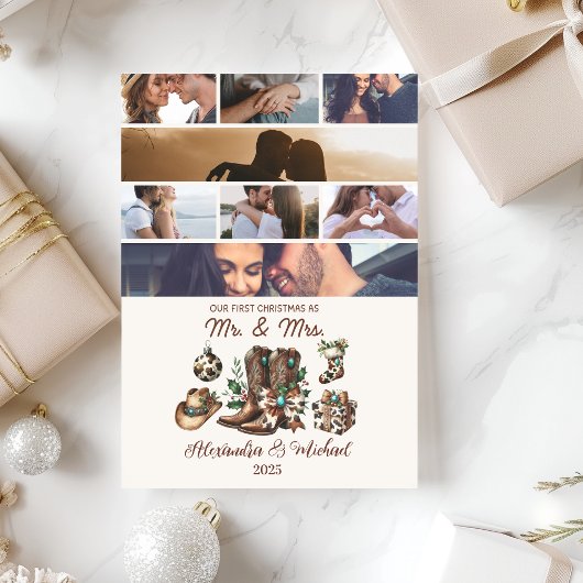 欧米初めてのクリスマスAs Mrs. and Mr. 8写真 シーズンカード