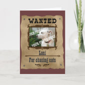 欲しいワイルドウエストポスターペットカスタム写真テンプレート カード (正面)