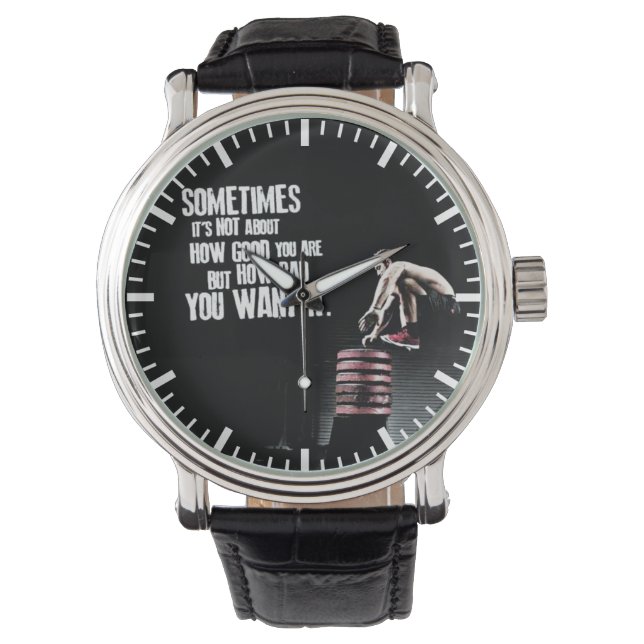 欲しい悪さ – CrossFit やる気を起こさせる 腕時計 (正面)