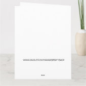 欲しおもしろいいチーズバーガーの生姜猫誕生日カード サンキューカード (裏面)