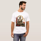 欲は消え 平穏が残る 禅 Tシャツ (正面フル)