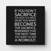 欲もししい額のために犠牲を払わない フォトプラーク (正面)