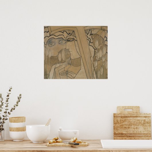 欲望と満足， 1893 ポスター (キッチン)