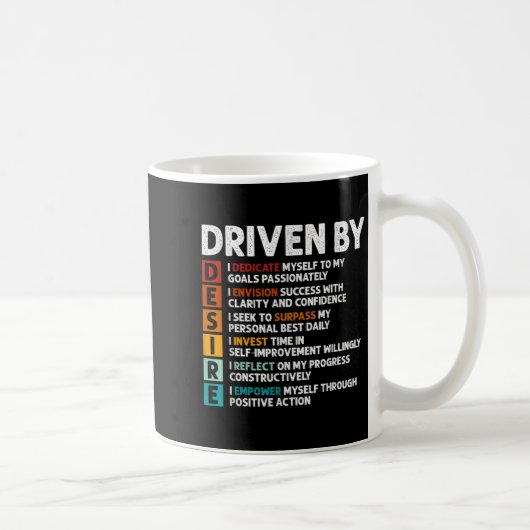 欲望の定義 モチベーションの引用 肯定 コーヒーマグカップ (右)