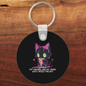 欲望は私の勝手で、私は鍵・ストイック猫を飼っている キーホルダー (正面)