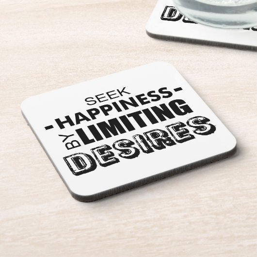 欲望を制限して幸福を求める コースター (左側)