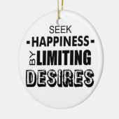 欲望を制限して幸福を求める セラミックオーナメント (左)
