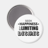 欲望を制限して幸福を求める マグネット (正面/裏面)