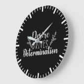 欲望ドライブ決定 – ハッスル、ジム、成功 ラージ壁時計 (傾斜)