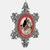 欲求からの自由 スノーフレークピューターオーナメント (左)