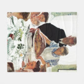 欲求からの自由 フリースブランケット (正面(横))