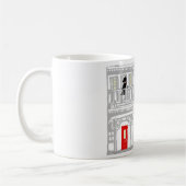 欲求と示される市街電車 コーヒーマグカップ (左)