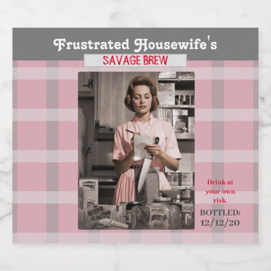 欲求不満の主婦の野蛮な醸造 ビールラベル (シングルラベル)