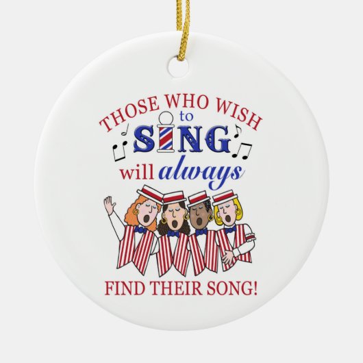 歌いたいオーナメント(女性) セラミックオーナメント (正面)