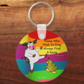 歌いたい人はいつも歌を見つける キーホルダー (正面)