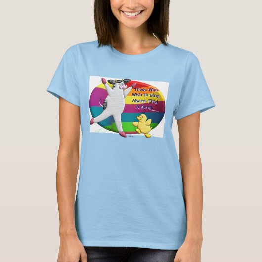 歌いたい人はいつも歌を見つける Tシャツ (正面)