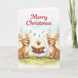 歌いながら…クリスマスおめでとう カード