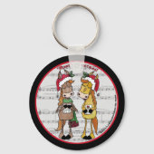 歌い歌う馬 – 「マーレ」クリスマス キーホルダー (正面)