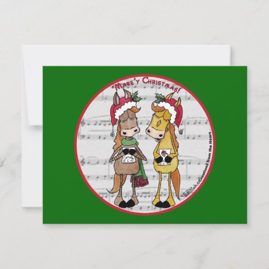 歌い歌う馬 – 「マーレ」クリスマス 招待状 (正面)