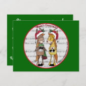 歌い歌う馬 – 「マーレ」クリスマス 招待状 (正面/裏面)