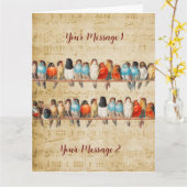 歌い鳴き (オーダーメイド) カード (黄色い花)