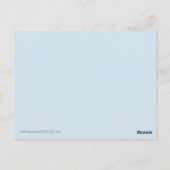 歌うお洒落キツネアートボートブルーキッズカワイイ ポストカード (裏面)