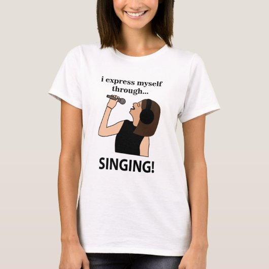 歌うことで自分を表現する Tシャツ (正面)
