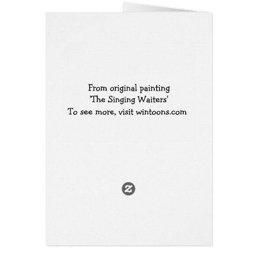 歌うウェイター (裏面)