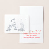 歌うカリブーお洒落クリスマス 箔カード (ディスプレー)