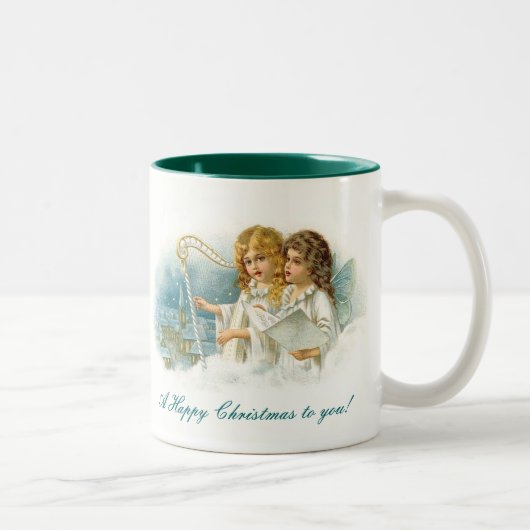 歌うクリスマスの天使 ツートーンマグカップ (右)