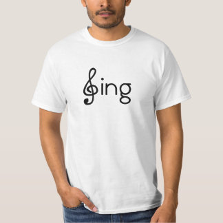 歌うクレフ、 音符記号ワード画像の音符 Tシャツ
